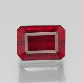 1.78 ct Red Ruby Gemstone, Ruby Gem in Octagon Facet Shape for Sale.