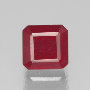 1.92 ct Red Ruby Gemstone, Ruby Gem in Octagon Facet Shape for Sale.