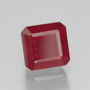 1.92 ct Red Ruby Stone, Natural Ruby in Octagon Facet Shape for Sale
