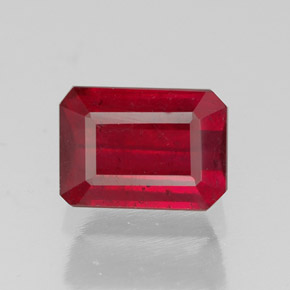 1.69 ct Red Ruby Gemstone, Ruby Gem in Octagon Facet Shape for Sale.
