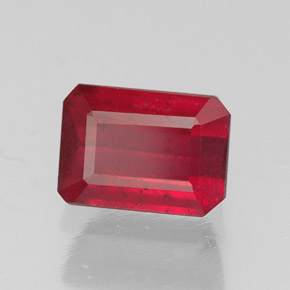1.69 ct Red Ruby Stone, Natural Ruby in Octagon Facet Shape for Sale