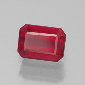 1.48 ct Red Ruby Stone, Natural Ruby in Octagon Facet Shape for Sale