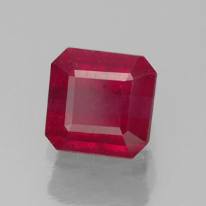 1.48 ct Red Ruby Stone, Natural Ruby in Octagon Facet Shape for Sale