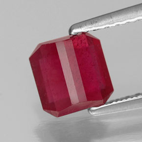 Ruby Gemstone in 6.1 x 5.9 mm Size for Sale, Ruby Stone in Pink Red Color