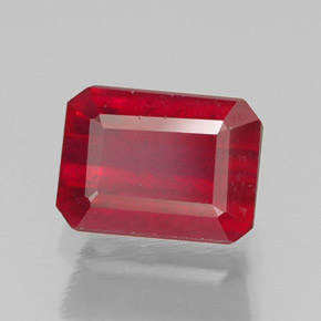 1.64 ct Red Ruby Stone, Natural Ruby in Octagon Facet Shape for Sale