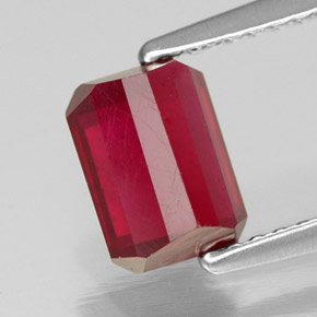 Ruby Gemstone in 7 x 5 mm (calibrated) Size for Sale, Ruby Stone in Pink Red Color