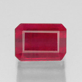 1.69 ct Red Ruby Gemstone, Ruby Gem in Octagon Facet Shape for Sale.