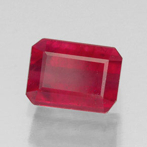 1.69 ct Red Ruby Stone, Natural Ruby in Octagon Facet Shape for Sale
