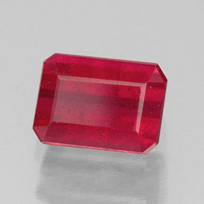 1.73 ct Red Ruby Stone, Natural Ruby in Octagon Facet Shape for Sale