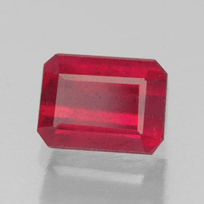 1.80 ct Red Ruby Stone, Natural Ruby in Octagon Facet Shape for Sale