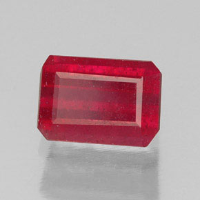 1.56 ct Red Ruby Stone, Natural Ruby in Octagon Facet Shape for Sale