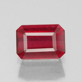 1.31 ct Red Ruby Gemstone, Ruby Gem in Octagon Facet Shape for Sale.