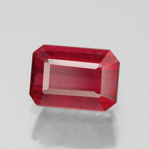 1.31 ct Red Ruby Stone, Natural Ruby in Octagon Facet Shape for Sale