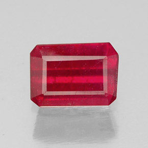 1.17 ct Red Ruby Gemstone, Ruby Gem in Octagon Facet Shape for Sale.