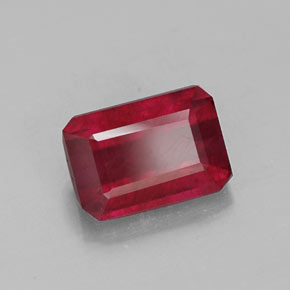 1.43 ct Red Ruby Stone, Natural Ruby in Octagon Facet Shape for Sale