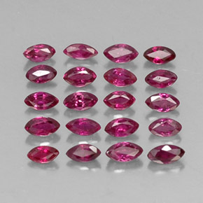 1.57 ct Red Ruby Stone, Natural Ruby in Marquise Facet Shape for Sale