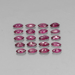 Ruby Gemstone in 3.7 x 2 mm Size for Sale, Ruby Stone in Pink Red Color
