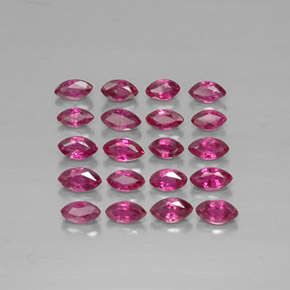1.77 ct Red Ruby Gemstone, Ruby Gem in Marquise Facet Shape for Sale.