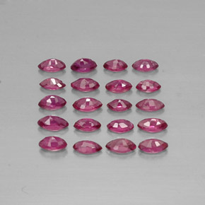 Ruby Gemstone in 3.6 x 2 mm Size for Sale, Ruby Stone in Pink Red Color