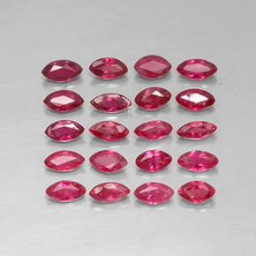 1.52 ct Red Ruby Stone, Natural Ruby in Marquise Facet Shape for Sale