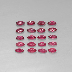 Ruby Gemstone in 3.5 x 1.8 mm Size for Sale, Ruby Stone in Pink Red Color