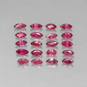 1.54 ct Red Ruby Gemstone, Ruby Gem in Marquise Facet Shape for Sale.