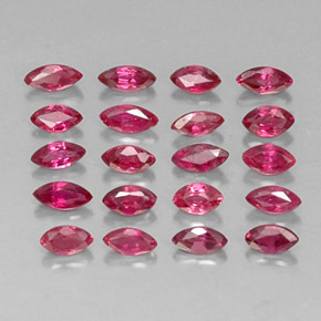 1.54 ct Red Ruby Stone, Natural Ruby in Marquise Facet Shape for Sale
