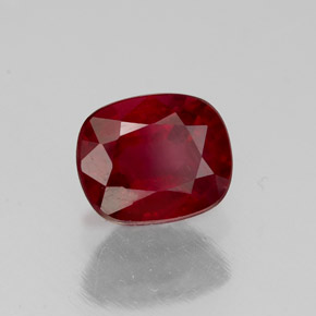 1.49 ct Red Ruby Stone, Natural Ruby in Cushion-Cut Shape for Sale