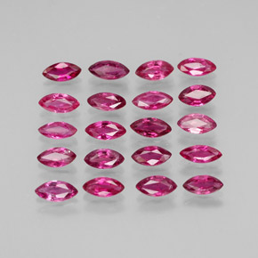 1.65 ct Red Ruby Gemstone, Ruby Gem in Marquise Facet Shape for Sale.