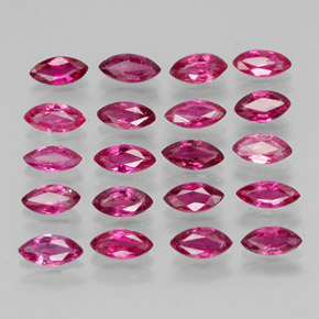 1.65 ct Red Ruby Stone, Natural Ruby in Marquise Facet Shape for Sale