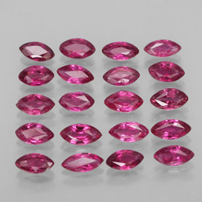 1.77 ct Red Ruby Stone, Natural Ruby in Marquise Facet Shape for Sale