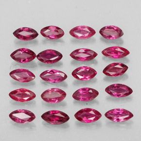 1.86 ct Red Ruby Stone, Natural Ruby in Marquise Facet Shape for Sale