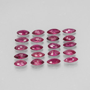 Ruby Gemstone in 3.8 x 2.1 mm Size for Sale, Ruby Stone in Pink Red Color