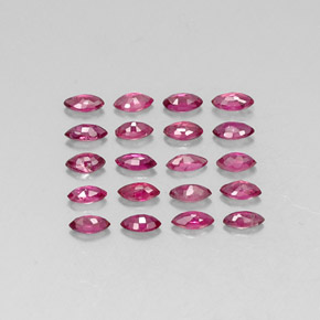 Ruby Gemstone in 3.8 x 1.9 mm Size for Sale, Ruby Stone in Pink Red Color