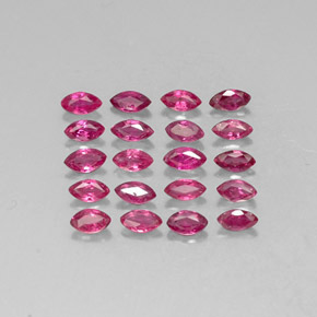 1.84 ct Red Ruby Gemstone, Ruby Gem in Marquise Facet Shape for Sale.