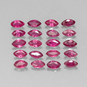 1.84 ct Red Ruby Stone, Natural Ruby in Marquise Facet Shape for Sale