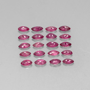 Ruby Gemstone in 3.6 x 1.8 mm Size for Sale, Ruby Stone in Pink Red Color