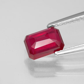 Ruby Gemstone in 7 x 5 mm (calibrated) Size for Sale, Ruby Stone in Pink Red Color