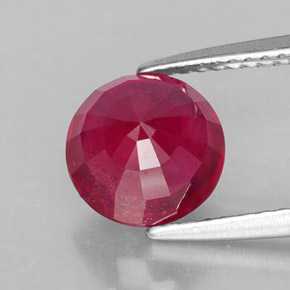 Ruby Gemstone in 8 mm (calibrated) Size for Sale, Ruby Stone in Pink Red Color