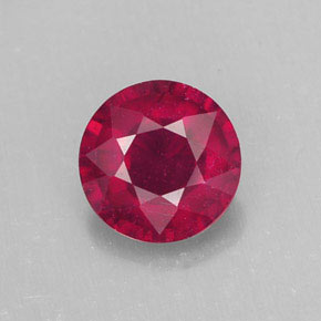 2.36 ct Red Ruby Gemstone, Ruby Gem in Round Facet Shape for Sale.