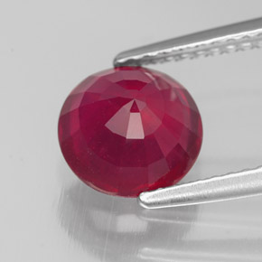 Ruby Gemstone in 8 mm (calibrated) Size for Sale, Ruby Stone in Pink Red Color