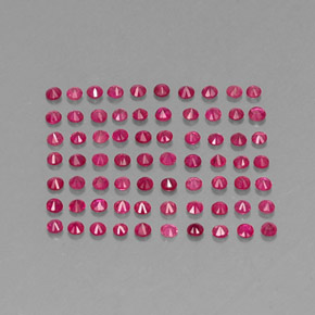Ruby Gemstone in 1.6 mm Size for Sale, Ruby Stone in Pink Red Color