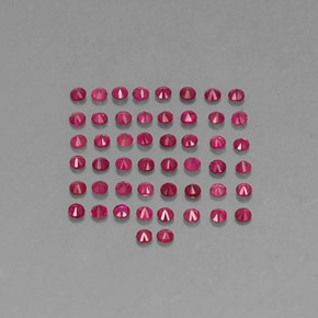 Ruby Gemstone in 1.7 mm Size for Sale, Ruby Stone in Pink Red Color