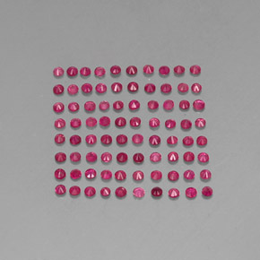 Ruby Gemstone in 1.6 mm Size for Sale, Ruby Stone in Pink Red Color