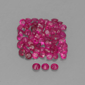 Ruby Gemstone in 1.5 mm Size for Sale, Ruby Stone in Pink Red Color