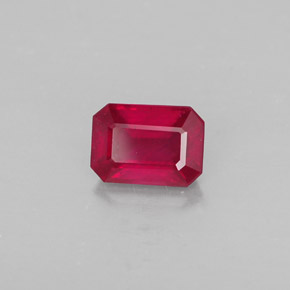 1.32 ct Red Ruby Stone, Natural Ruby in Octagon Facet Shape for Sale