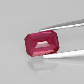 Ruby Gemstone in 7 x 5 mm (calibrated) Size for Sale, Ruby Stone in Pink Red Color