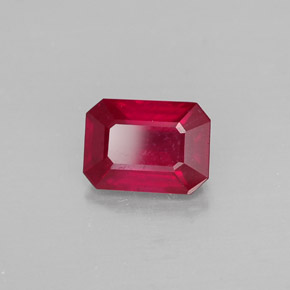 1.34 ct Red Ruby Stone, Natural Ruby in Octagon Facet Shape for Sale
