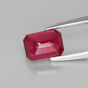 Ruby Gemstone in 7 x 5 mm (calibrated) Size for Sale, Ruby Stone in Pink Red Color