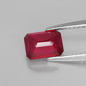 Ruby Gemstone in 7 x 5 mm (calibrated) Size for Sale, Ruby Stone in Pink Red Color